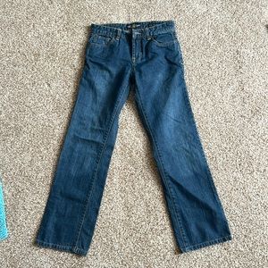 Lucky Brand kids child’s boys blue jeans pants straight leg size 14 dark wash
